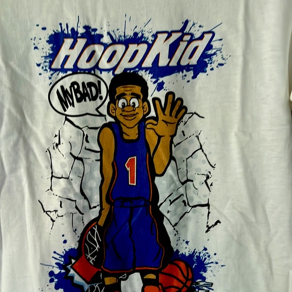 Hoop Kids S/S Youth Basketball Theme Tee - Picture 2 of 4